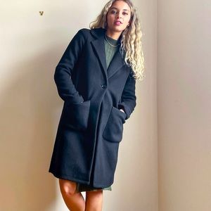 ASOS black JDY Midi Coat NWT